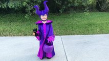 Evil Girl Maleficent, Paw Patrol Marshall & Captain America go Trick or Treating on Halloween-avCGJ5