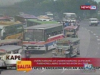 KB: LTFRB: Overcharging at undercharging sa pasahe, parehong labag sa batas