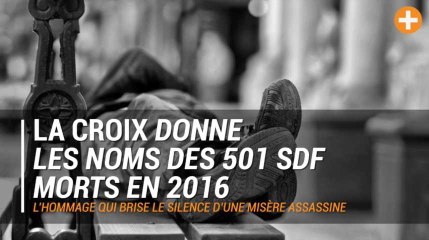 La Croix donne les noms des 501 SDF morts en 2016