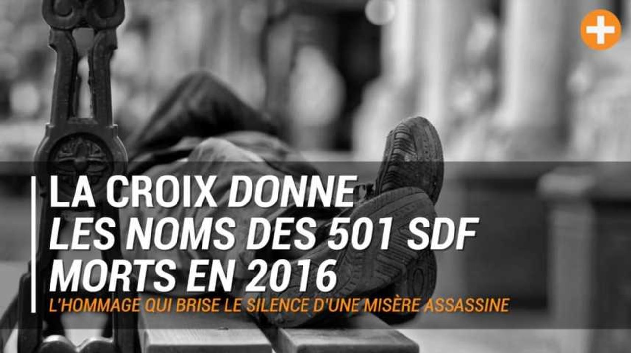 La Croix donne les noms des 501 SDF morts en 2016