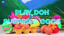 Play Doh Surprise Eggs for Kids with Peppa Pig Masha Spongebob and More Toy Surprises