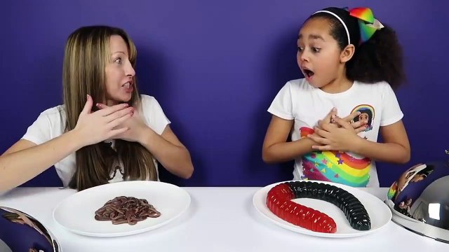 Giant Gummy Worm Candy Challenge VS Super Gross