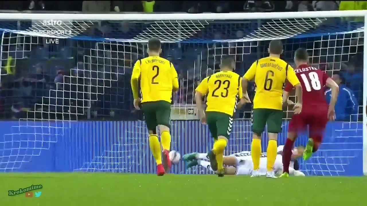República Checa 3 - 0 Lituania Resumen Amistoso Internacional 22.03.2017
