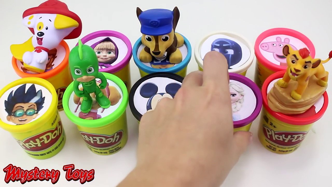 PJ Masks Game - Play Doh Learning Colors Peppa Pig English Episode, Paw Patrol, Masha and