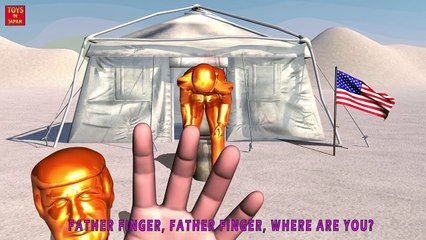 DONALD TRUMP CANDY GO TO THE TOILET AND FART Finger Family | Nursery Rhymes In 3D Animatio