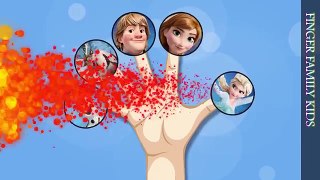 Finger Family Song Disney Frozen Nursery Rhyme - Elsa Anna Kristoff Sven Olaf