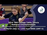 2016 TMS College Table Tennis National Championships - Day 2, Table 2