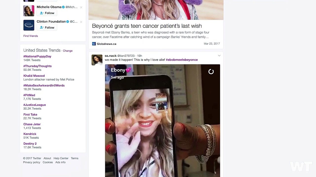 Beyonce Facetimes Cancer Patient