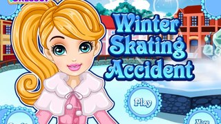 Winter Skating Accident. Cartoon games for Kids - Girls - Baby