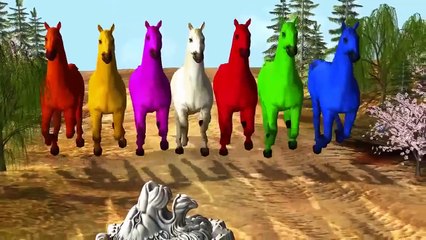 Dinosaurs & Gorilla Riding Horse 3D Animation Cartoons | Dinosaurs & Gorilla Finger Family