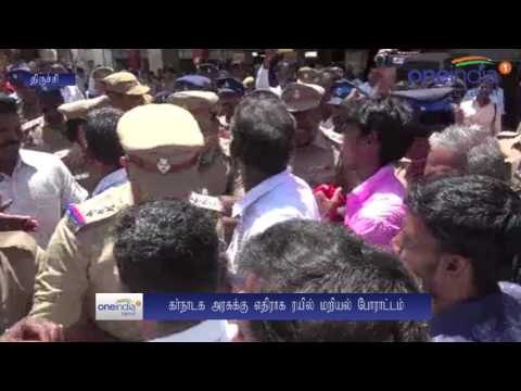 காவிரி நீரை திறக்க வலியுறுத்தி... ரயில் மறியலில் ஈடுபட முயன்ற விவசாயிகள் கைது- வீடியோ
