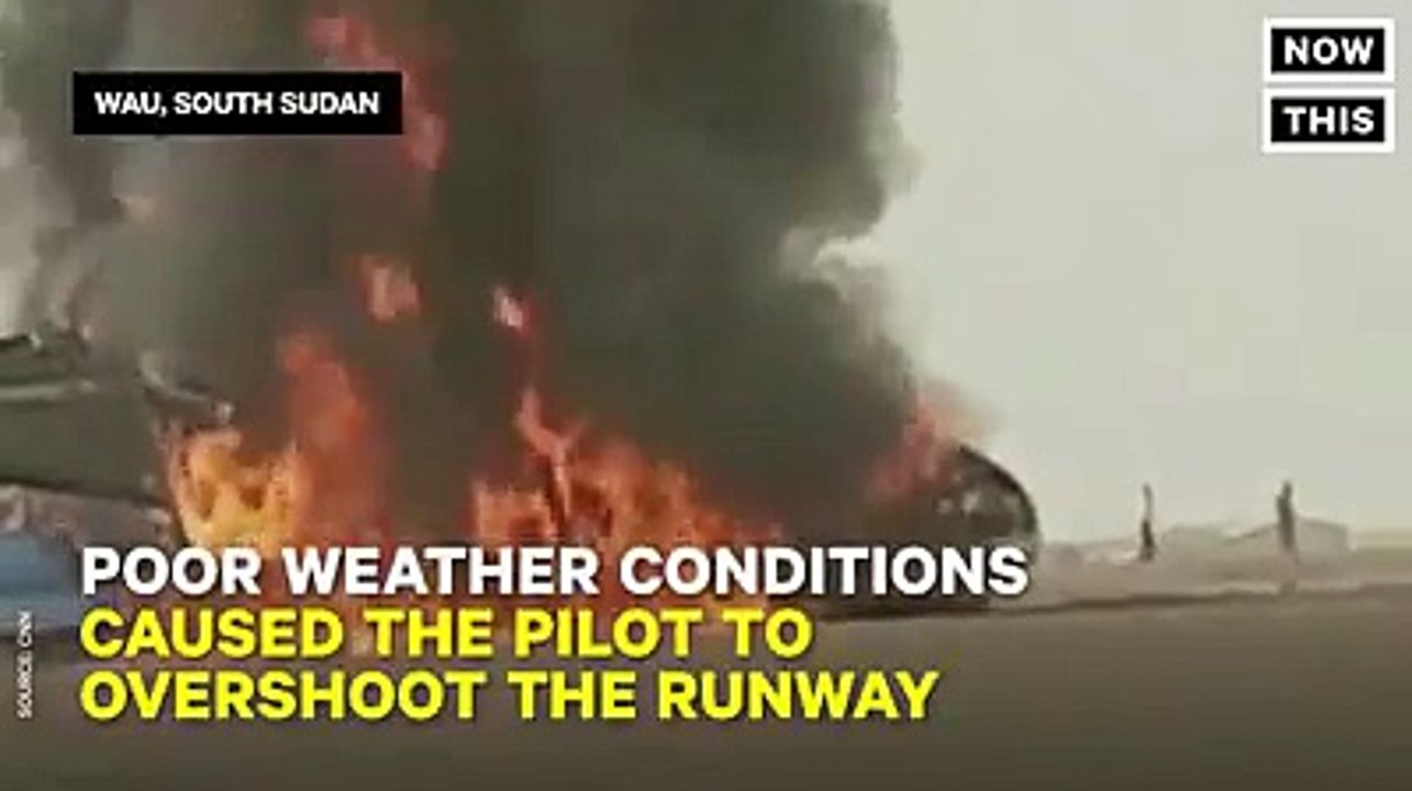Airplane on fire