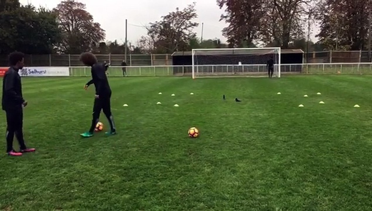 Luiz goal on training