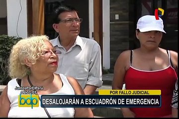 Surquillo: vecinos en contra de fallo que ordena desalojar a Escuadrón de Emergencia