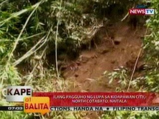KB: Ilang pagguho ng lupa sa Kidapawan City, North Cotabato, naitala