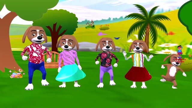 Dog Cartoons Singing Finger Family Children Nursery Rhymes | Dog Finger Family Rhymes