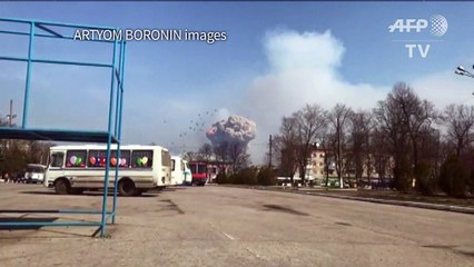 Ukraine struggles to contain arms depot fire, blames 'sabotage'