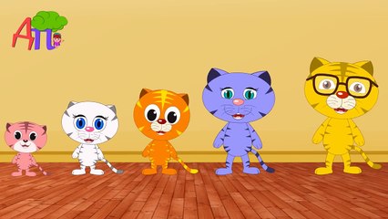 Кошачья семья пальчиков | Cat Finger Family in Russian Папа - пальчик, папа - пальчик Где