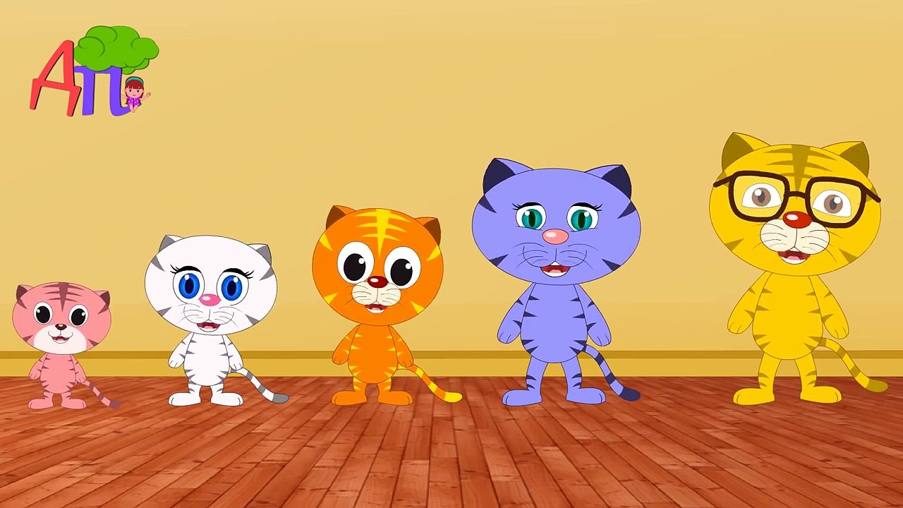 Кошачья семья пальчиков | Cat Finger Family in Russian Папа - пальчик, папа - пальчик Где