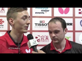 2016 World Championships Interview - Paul Drinkhall & Liam Pitchford