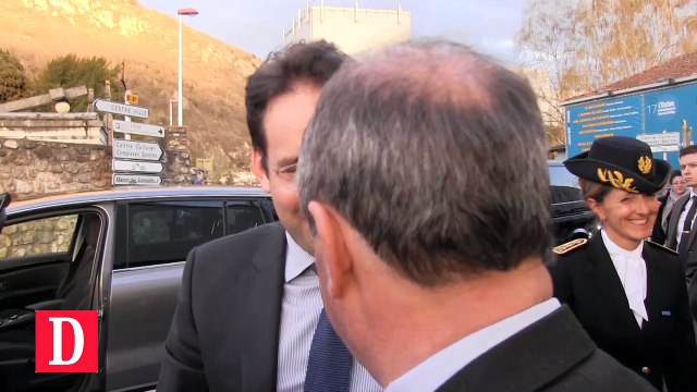 Visite du ministre de l'Intérieur en Ariège pour assister à une simulation de tuerie de masse, à Foix