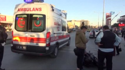 Edirne'de Motosiklet Kazası : 1 Ağır Yaralı