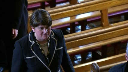 Applause for Arlene Foster at Martin McGuinness's funeral