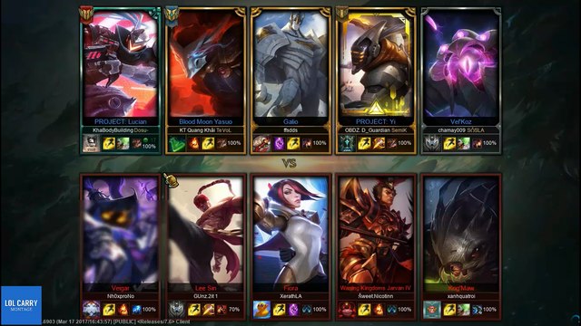 League of Legends ADC Lucian Carry Sever Viet nam [ Platinum ]