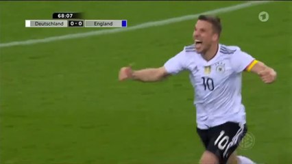 Podolski Goal - Germany 1-0 England 22-03-2017