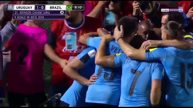 Edinson Cavani Goal HD - Uruguay 1 - 0 Brazil 23.03.2017