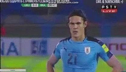 Edinson Cavani Penalty Goal HD - Uruguay 1-0 Brazil 24.03.2017 HD
