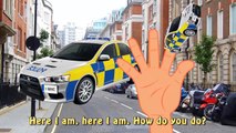Finger Family Police Car - Real City Heroes For Children - Learn Street Vehicles Names and