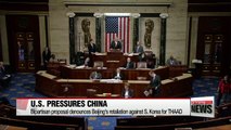 U.S. bipartisan proposal denounces China's retaliation against S. Korea for THAAD