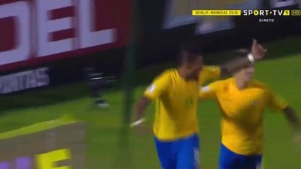 Paulinho 2nd Goal HD - Uruguay 1-2 Brazil (23.03.2017) World Cup CONMEBOL Qualification