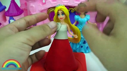 Play Doh Sparkle Disney Princess Dresses Ariel Elsa Belle Magiclip _ Blind Ba12
