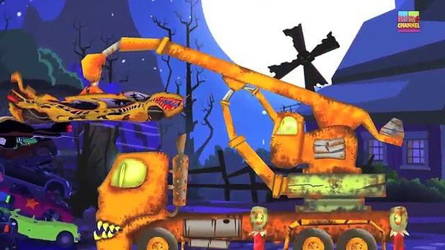 Автомобиль Дети для мусор Хэллоуин Дети страшно грузовая машина видео видео мыть |