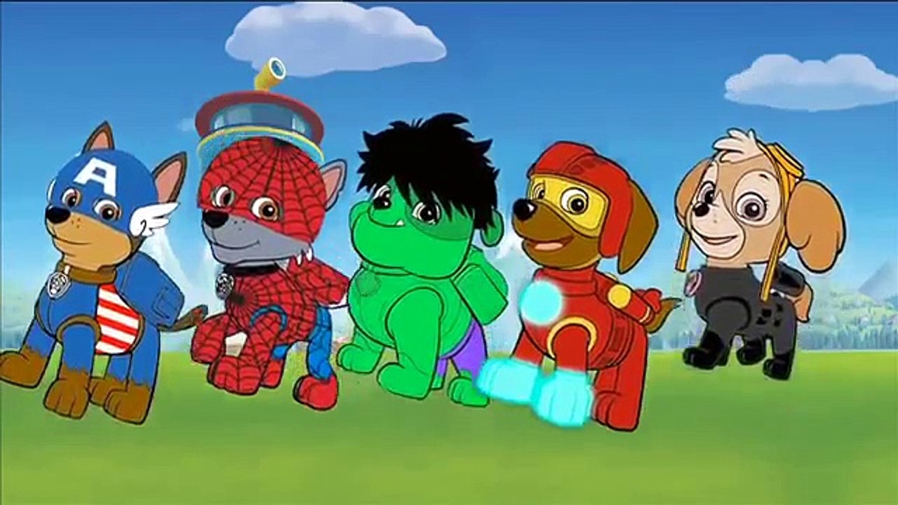 Paw Patrol Avengers Super Heroes Finger Family Animation Nursery Rhyme Song For Kids .