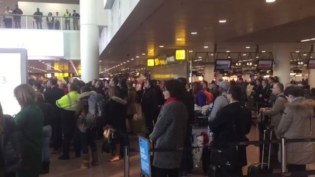 Passengers Remember Bombing Victims With Minute's Silence at Brussels Airport