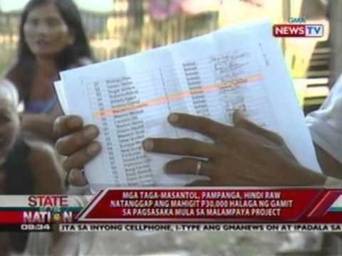 Mga taga-Masantol, Pampanga, hindi raw natanggap ang mahigit P30,000 halaga ng gamit sa pagsasaka