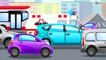 LEARN COLORS with Little CARS on Tow Truck in Cartoon for Kids Color Video