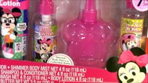 Minnie Mouse Bath & Body Beauty Set! Lotion Shimmer Spray Shampoo! Unboxing FUN [Full epis