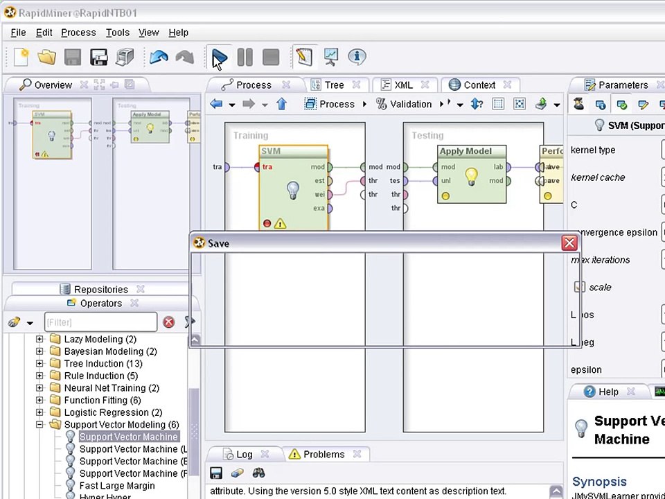 Support Vector Machines using RapidMiner