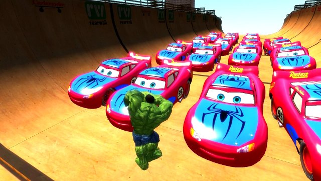 Spiderman and The Incredible Hulk with Lightning Mcqueen Disney cars Mickey Mouse Nursery