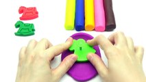 Learn colors Rainbow with Play Doh Molds Аnimals Horse Frog Bird Super Toys Collection