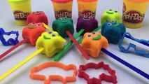 Play and Learn Colours with Play Dough Smiley Face Zoo Animal Molds Fun & Creative for Kid