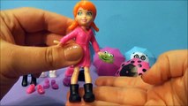 Polly Pocket Toys play set unboxing Rainy Days pocket size dolls makeover
