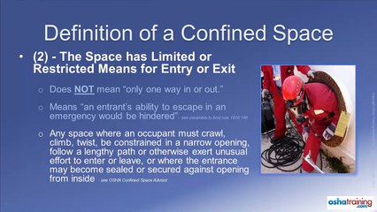Free OSHA Training Tutorial - Identifying Confined Spaces