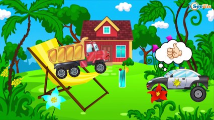 Coches Para Niños - Camión de Bomberos, Coche de Policía y Carros de Carreras - Dibujos animados