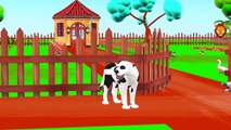 Domestic Animals Finger Family Rhymes Collections Cow | Cartoon 3D Rhymes For Children