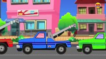 Finger Family Vehicles Fire Truck Police Car Bulldozer Ambulance Tow Truck Nursery Rhymes